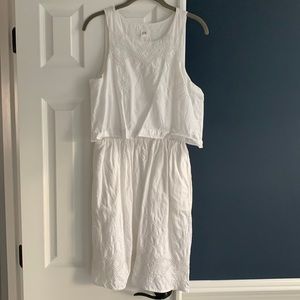 Gap white linen dress